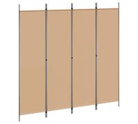 vidaXL Room Divider Polyester Steel Living Room Modern Rectangular Screen Privacy Screen Fabric Divider Room Interior Decor