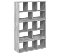 vidaXL Room Divider Privacy Screen Partition - Grey Sonoma Engineered Wood - 13 Shelves - 100x33x156.5 cm - Modern Bookcase/Storage for Living Room/Office/Bedroom