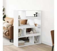 vidaXL Room Divider White 100x33x125.5 cm Engineered Wood