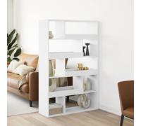 (white, 100 x 33 x 156.5 cm) vidaXL Room Divider Privacy Screen Room Partition Bookcase Engineered Wood