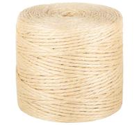 vidaXL Sisal Rope 100% Natural 4mm x 250m for DIY Crafts, Gardening & Cat Scratching