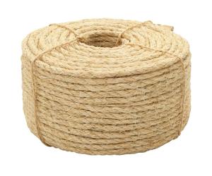vidaXL Rope 100% Sisal 6mm 500m Twisted Twine Braided Rope Cat Scratching