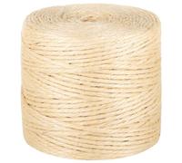 vidaXL 100% Natural Sisal Rope - 4 mm Diameter, 50 m Length, For Gardening, DIY Crafts, Cat Furniture, Home Décor and More