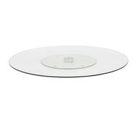 vidaXL Rotating Serving Plate Transparent 60 cm Tempered Glass