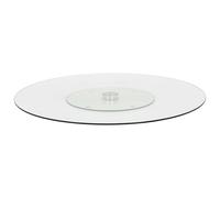 vidaXL Rotating Serving Plate Transparent Tempered Glass Swivel Serving Dish