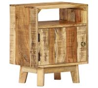 vidaXL Rough Mango Wood Bedside Table Wooden Nightstand Side Storage Cabinet