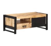 vidaXL Coffee Table 100x50x40 cm Rough Mango Wood, Brown