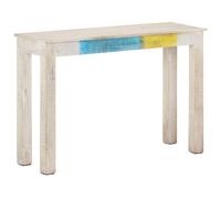 vidaXL Rough Mango Wood Console Table White Desk for under Mirror Furniture