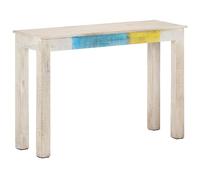 vidaXL Rough Mango Wood Console Table Wooden Hall Desk Table for under Mirror Co
