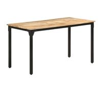 vidaXL Rough Mango Wood Dining Table 140x70x76 cm Kitchen Office Furniture