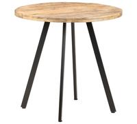 vidaXL Rough Mango Wood Dining Table 80 cm Wooden Kitchen Side Dinner Desk