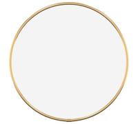 vidaXL Round Gold Wall Mirror - 30 cm Bathroom/Hall Vanity Makeup Mirror with Durable Glass and PVC Frame