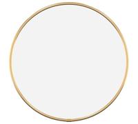 vidaXL Round Gold Wall Mirror - 30 cm Bathroom/Hall Vanity Makeup Mirror with Durable Glass and PVC Frame