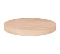 vidaXL Solid Oak Wood Round Table Top Ø40x4 cm Untreated Dining