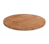 vidaXL Round Table Top Light Brown 脴30x1.5 cm Treated Solid Wood Oak