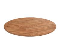 vidaXL Round Table Top Light Brown Ø40x1.5 cm Treated Solid Wood Oak
