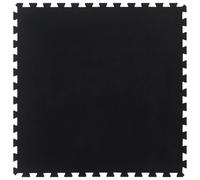 vidaXL Rubber Floor Tile Black 12 mm 100x100 cm