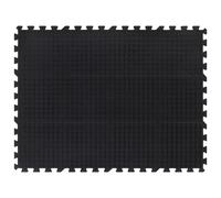 vidaXL Rubber Floor Tile Flooring Mat Interlocking Exercise Mat Black 12 mm