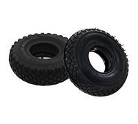 vidaXL Rubber Tyres & Inner Tubes Set - 3.00-4 260x85 for Sack Trucks, Hand Trucks, Trolleys, Carts, Dollies, Wheelbarrows - Non-Highway Use - Black