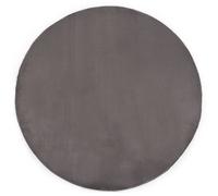 vidaXL Rug 80 cm Faux Rabbit Dark Grey Home Living Room Area Rug Floor Mat