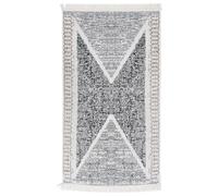 Berkfield Rug Black And Grey 120X180 Cm Cotton