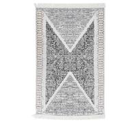 vidaXL Rug Black and Grey 160x230 cm Cotton UK HOT