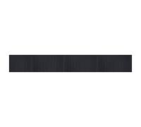 vidaXL Black Bamboo Rug-Modern Rectangular Floor Mat/Area Carpet Runner 70x500cm for Living Room, Hallway-Firm Anti-Slip Backing