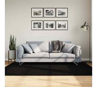 vidaXL Rug HUARTE Short Pile Soft and Washable Black 140x200 cm UK