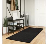 vidaXL Rug HUARTE Short Pile Soft and Washable Black 80x200 cm