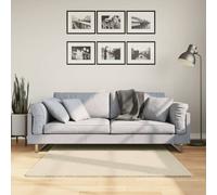 vidaXL Cream Square Washable Rug - Non-Slip, Soft and Fluffy, Machine Washable, Modern Design, Suitable for Underfloor Heating, 120 X 120 cm’