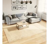 Rug Short Pile Soft and Washable Floor Mat Area HUARTE Cream vidaXL