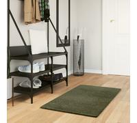 Rug Forest Green 60x110 cm 100% Polyester Short Pile Soft Washable Mat Non-Slip