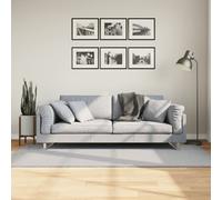 vidaXL Area Rug - 100% Polyester Short Pile Rug in Grey - Suitable for Living Room, Bedroom, Office - Machine Washable, Non-Slip, Underfloor Heating Compatible