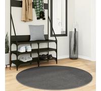vidaXL Rug IZA Short Pile Scandinavian Look Anthracite Ø 120 cm
