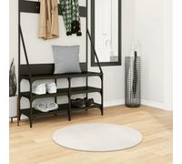 vidaXL Rug IZA Short Pile Scandinavian Look Cream Ø 80 cm