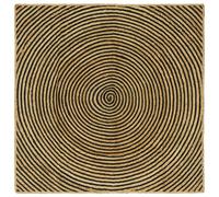 vidaXL Rug Natural and Black 120 x 120 cm Jute