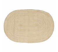 vidaXL Rug Natural and White 122 x 183 cm Jute