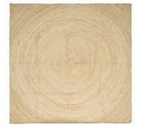vidaXL Rug Natural and White 240 x 240 cm Jute