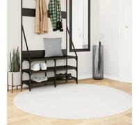 vidaXL Rug OVIEDO Short Pile Cream Ø 160 cm
