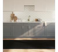 vidaXL Rug Rectangular Black 100x300 cm Bamboo