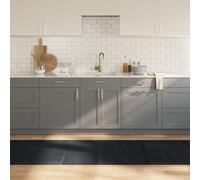 vidaXL Rug Rectangular Black 80x400 cm Bamboo