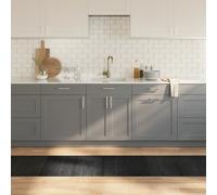 vidaXL Grey Bamboo Rug 60 x 400 cm - Anti-slip Rectangular Carpet Runner for Living Room/Hallway - Water-Resistant Bamboo Area Mat with Easy to Clean Design