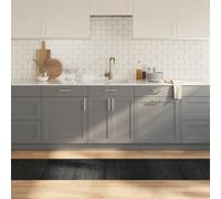 vidaXL Bamboo Rug Runner - Grey Rectangular Floor Mat for Living Room, Hallway - Anti-Slip, Durable, Easy to Clean (60x500cm)