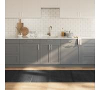 vidaXL Rug Rectangular Grey 80x400 cm Bamboo