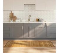 vidaXL Bamboo Floor Mat 70x200 cm - Rectangular Natural Bamboo Rug/Runner for Living Room, Hallway - Brown, Modern, Anti-slip