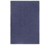 vidaXL Rug Rectangular Navy Blue 160x230 cm Cotton UK HOT