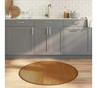 vidaXL Rug Round Brown100 cm Bamboo