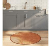 vidaXL Rug Round Brown100 cm Bamboo