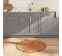 vidaXL Rug Floor Mat Area Rug Kitchen Hallway Carpet Runner Round Brown Bamboo