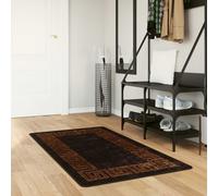 vidaXL Rug Runner MARSA Black 80 x 200 cm Polyester and PVC